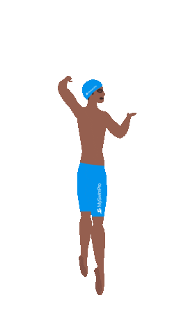 Nadador seguindo o cursor